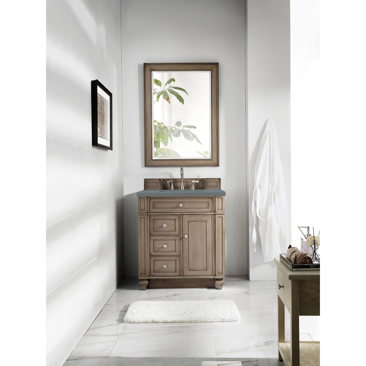 Whitewashed Walnut 30" Single Vanity with Porcelain Sink
