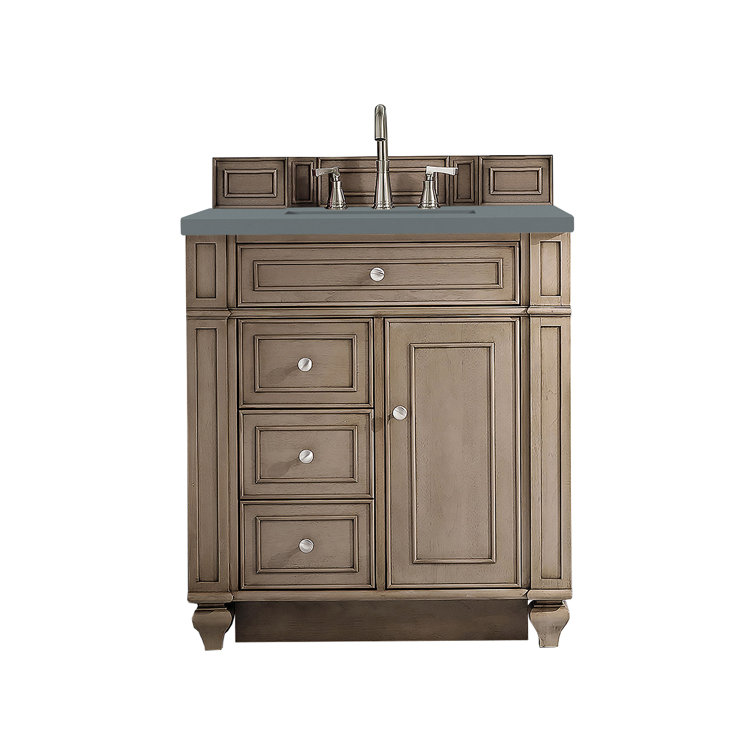 Whitewashed Walnut 30" Single Vanity with Porcelain Sink