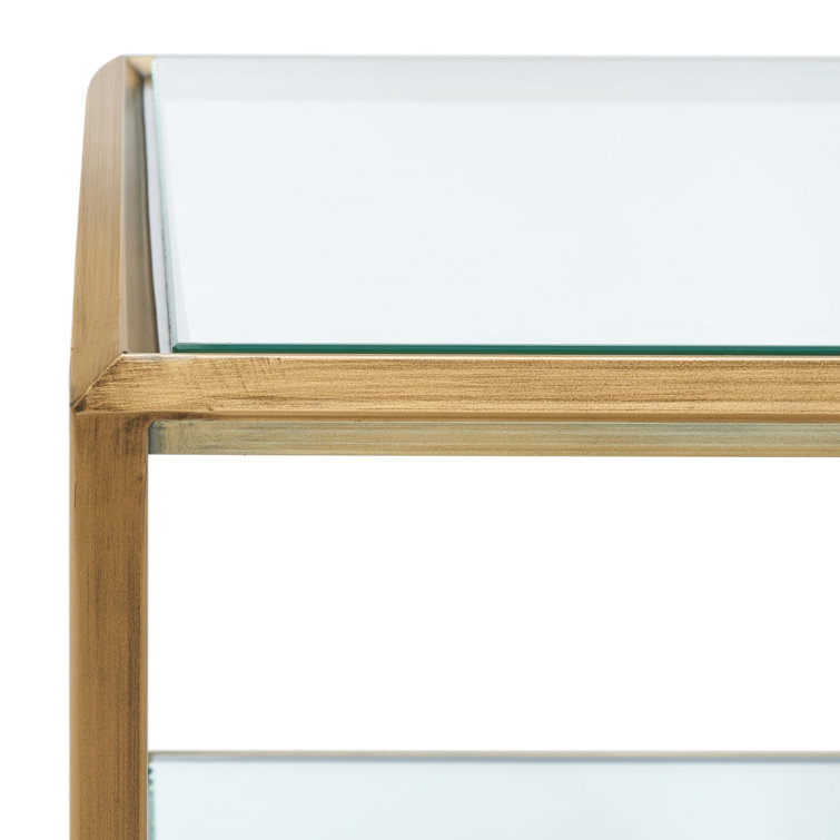Florabella Bronze Mirrored Glass Coffee Table with Storage
