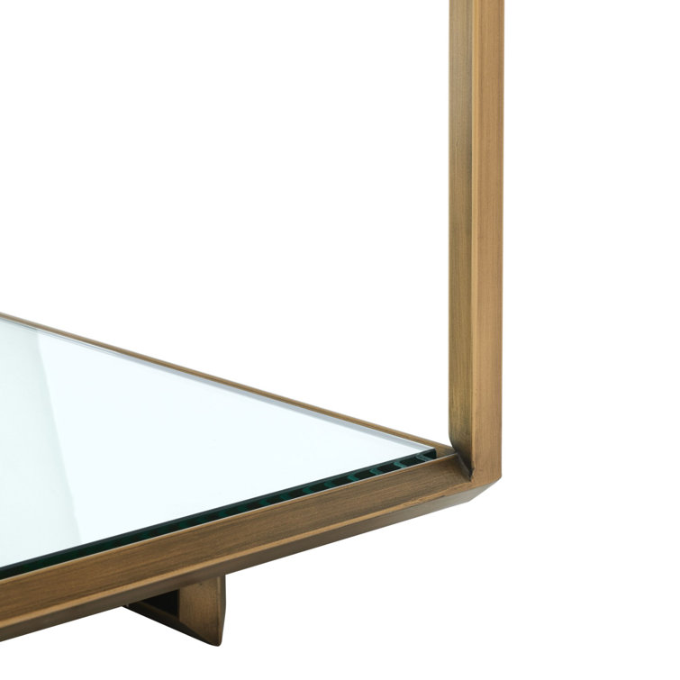 Florabella Bronze Mirrored Glass Coffee Table with Storage