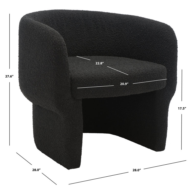 Luxurious Black Velvet Barrel Chair with Sleek Manufactured Wood Base