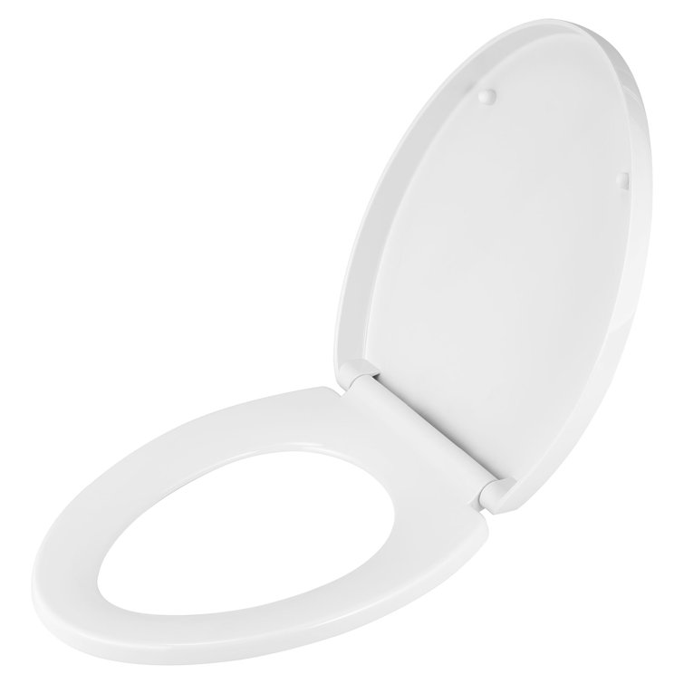 White Elongated Closed-Front Slow Close Toilet Seat