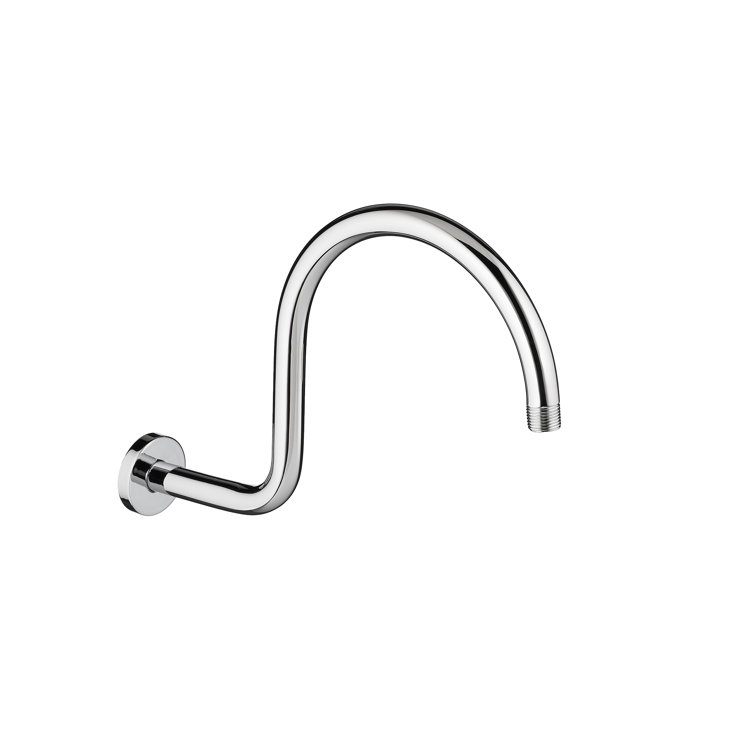 Polished Chrome Wall-Mounted Shepherd's Hook Shower Arm
