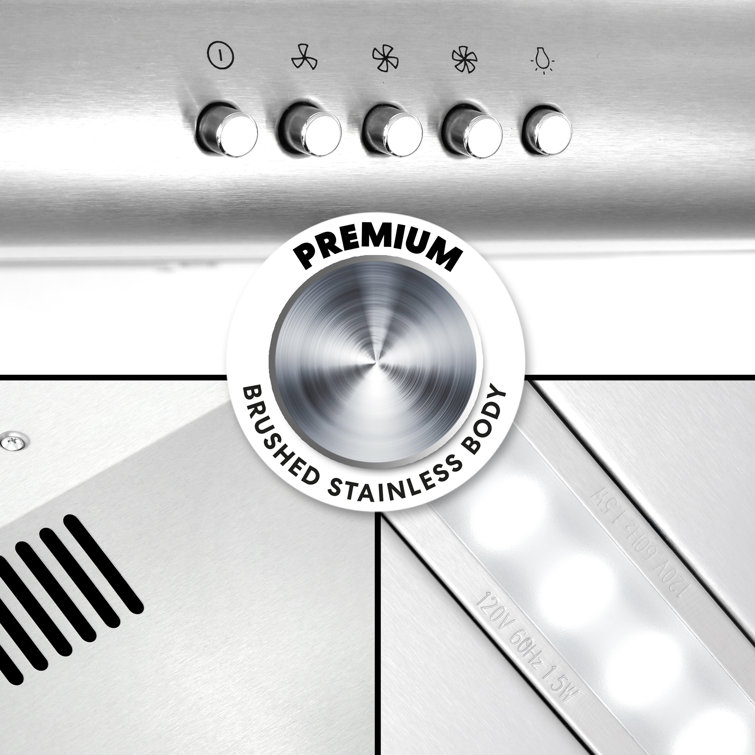 Cosmo 30'' Stainless Steel Convertible Under Cabinet Range Hood