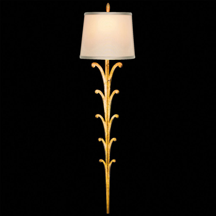 Doré Gold Leaf Design Dimmable Wall Sconce