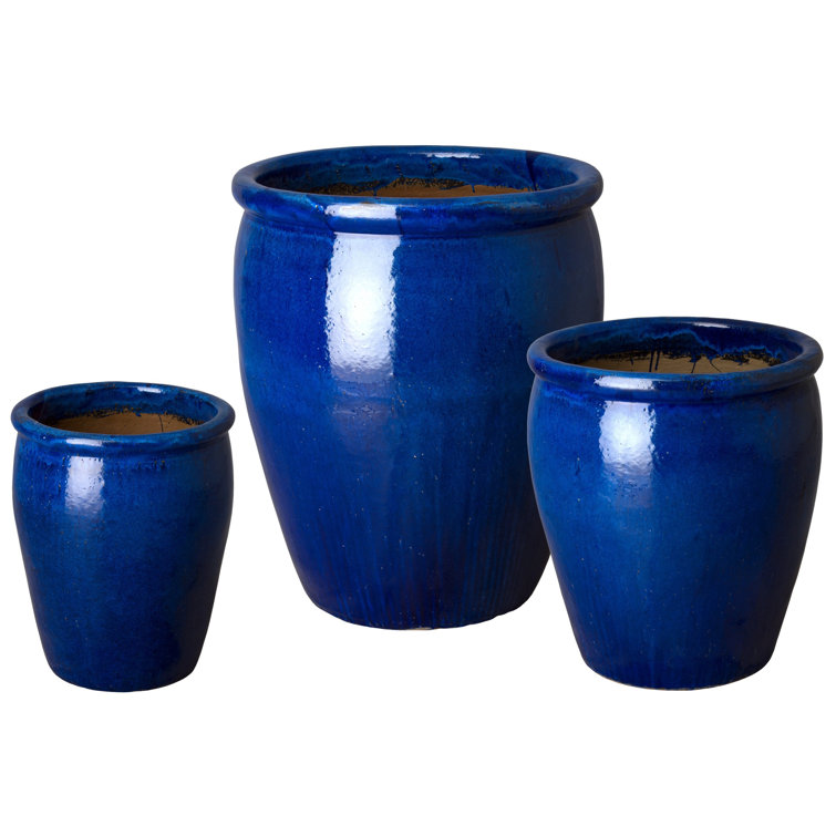 Emissary 33" Metallic Brown Round Ceramic Outdoor Planter