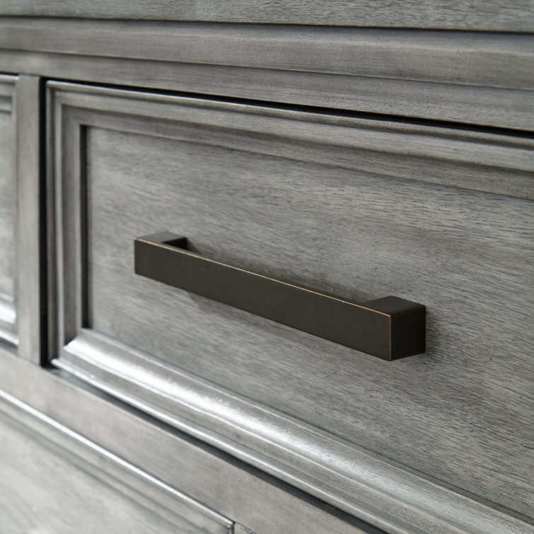 Russelyn Transitional 7-Drawer Double Dresser in Weathered Gray