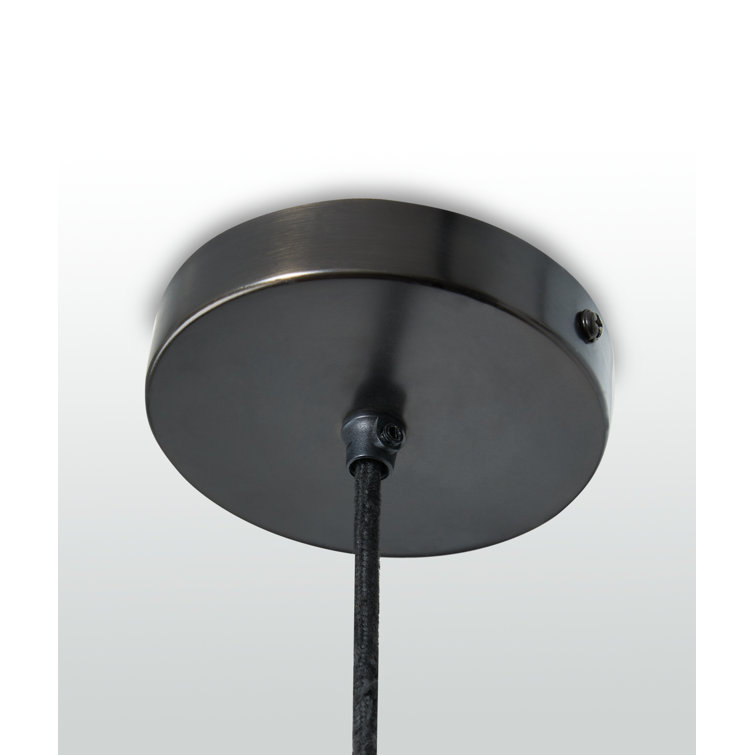 Antiqued Brass and Clear Glass Cone Pendant Light