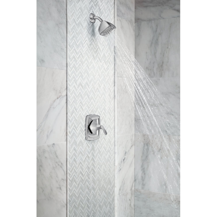 Chrome Square Wall Mounted Tub and Shower Faucet Trim Kit