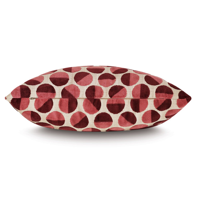 Scarlet Square Rayon Decorative Pillow with Faux Down Fill