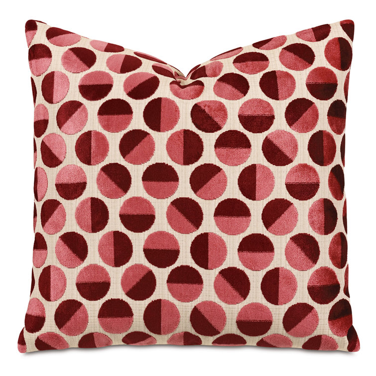 Scarlet Square Rayon Decorative Pillow with Faux Down Fill