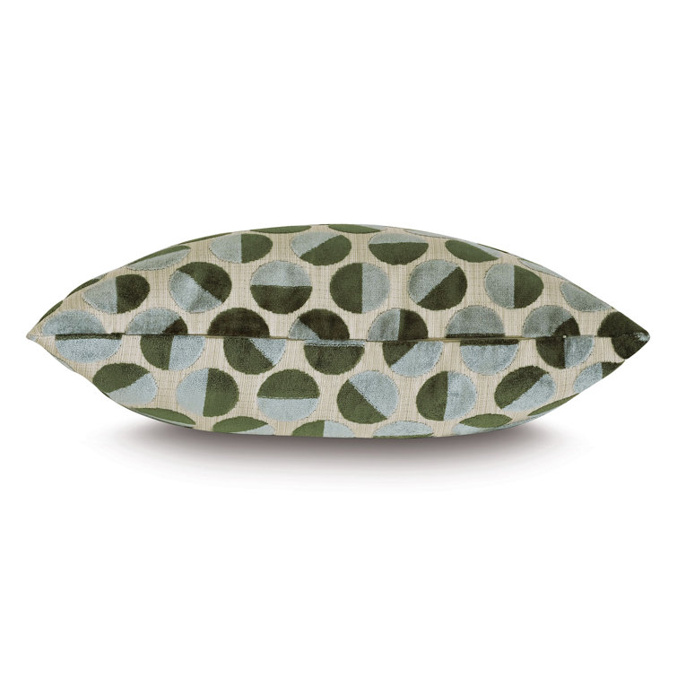 Spa Green and Beige Rayon Square Decorative Pillow