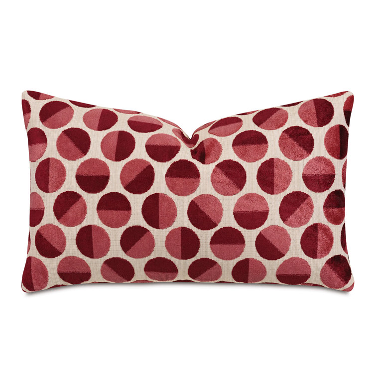 Scarlet Rectangular Rayon Decorative Pillow with Faux Down Insert
