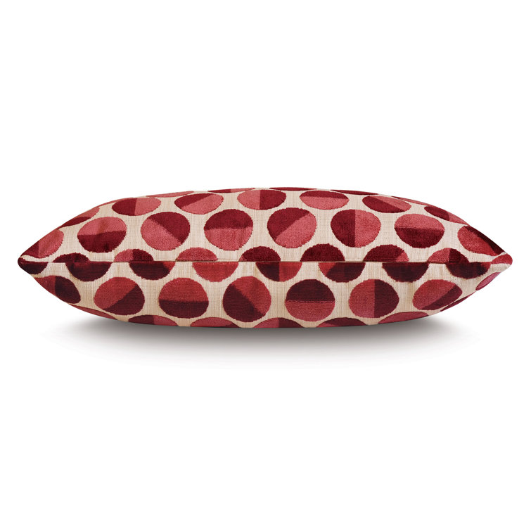Scarlet Rectangular Rayon Decorative Pillow with Faux Down Insert