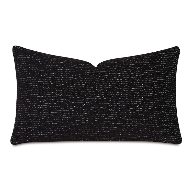 Black and White Rectangular Cotton Decorative Pillow