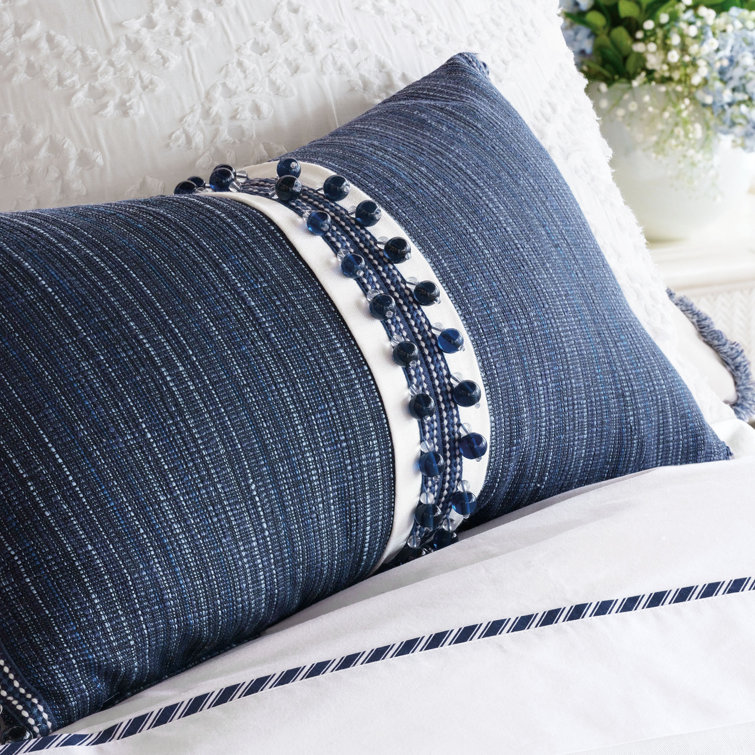 Mykonos Blue and White Cotton Queen Duvet Cover Set