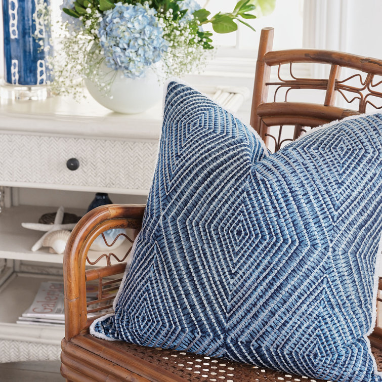 Mykonos Blue and White Cotton Queen Duvet Cover Set