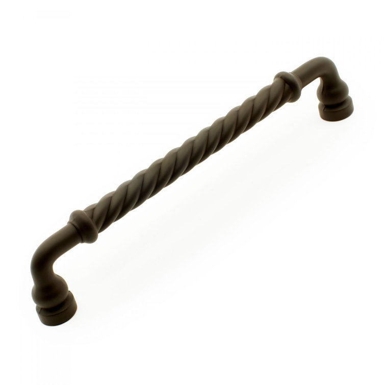 12" Oil Rubbed Bronze Twisted Appliance Pull with Mounting Hardware