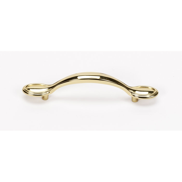Polished Brass Traditional Cabinet Arch Pull with Mounting Hardware