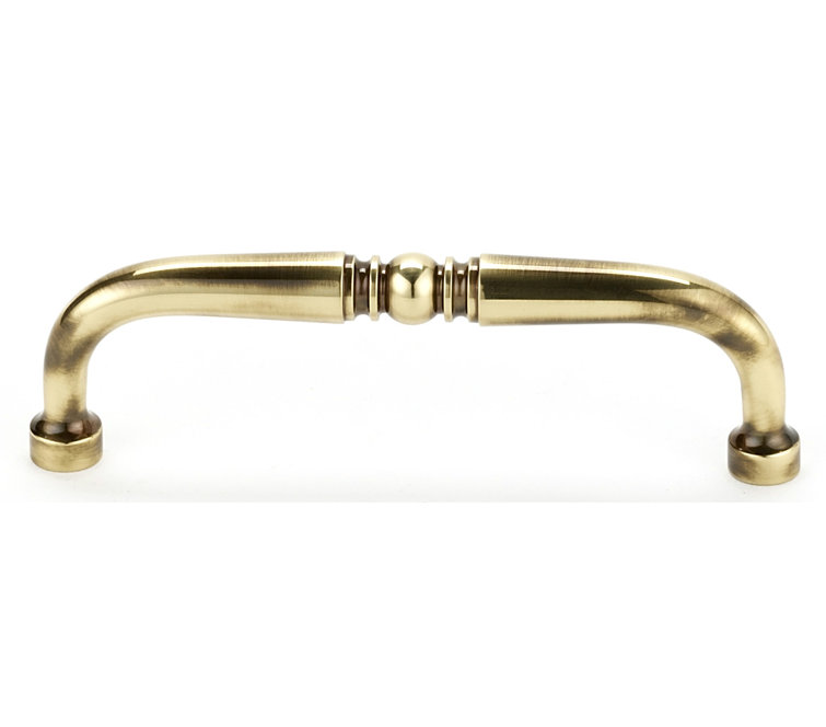 Polished Brass Traditional 4'' Cabinet Pull with Mounting Hardware