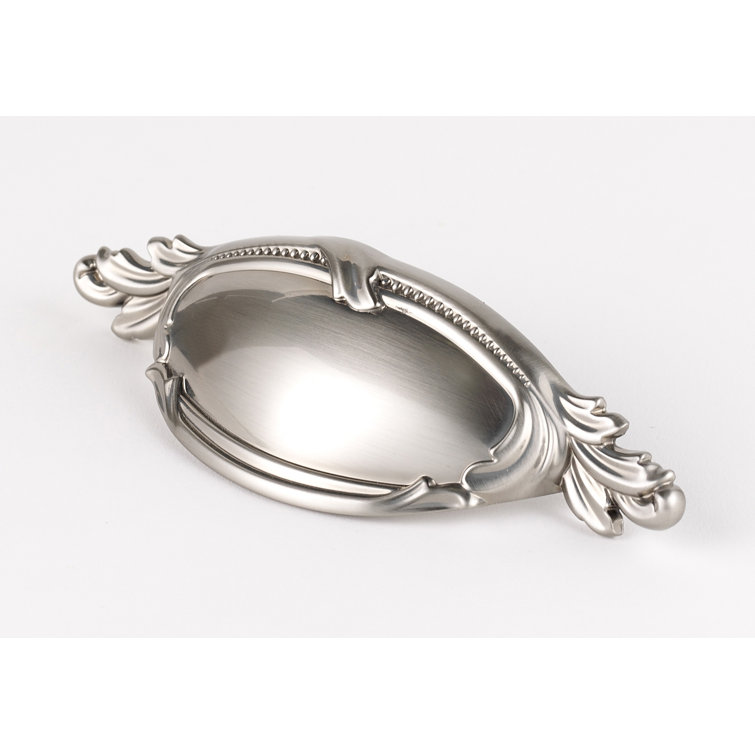 Satin Nickel 4" Brushed Cup Pull with Mounting Hardware