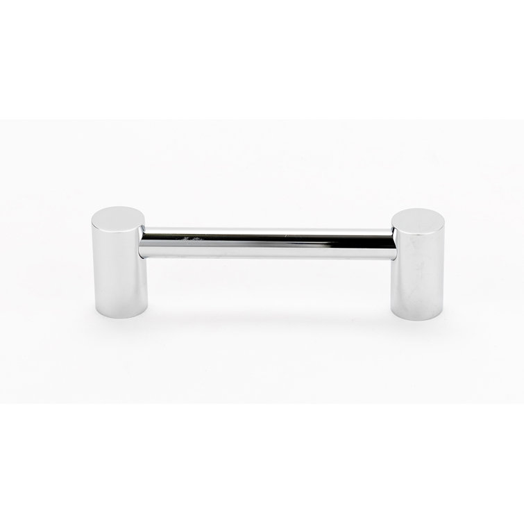 Polished Chrome 4'' Modern Bar Pull with Mounting Hardware