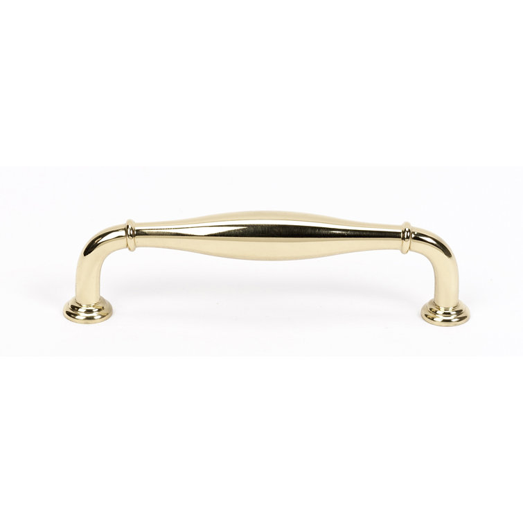 Polished Brass 4-Inch Traditional Bar Cabinet Pull