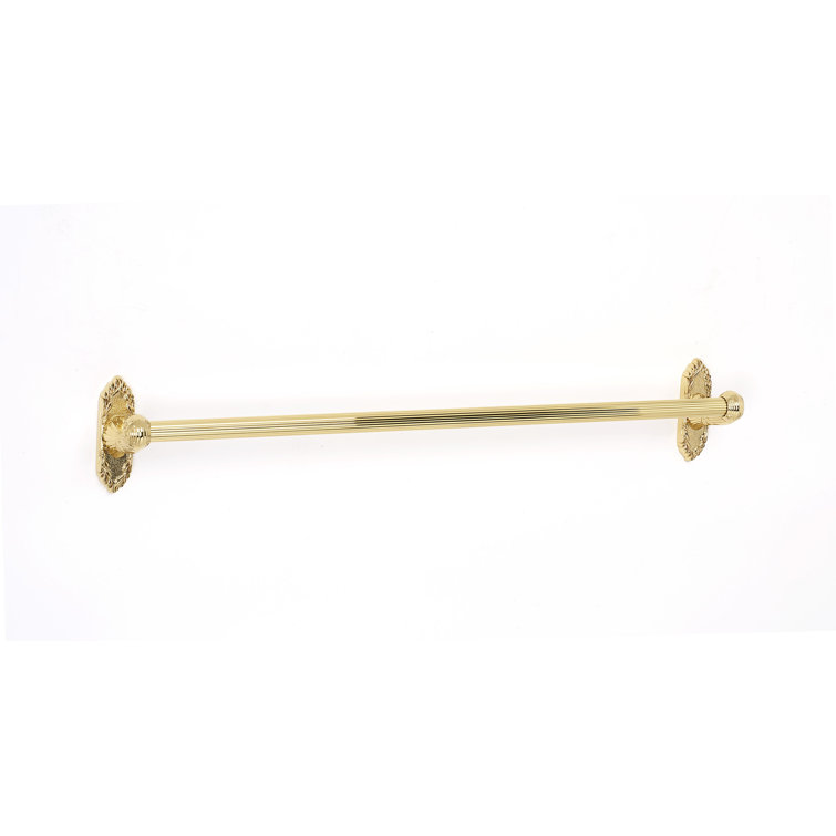 Elegant 25'' Polished Brass Traditional Round Towel Bar