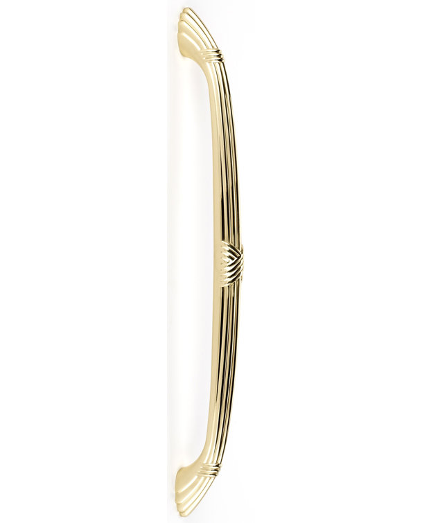 Polished Brass Traditional Appliance Pull with Mounting Hardware