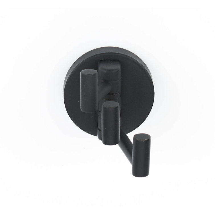 Matte Black Modern Wall Mounted Swivel Robe Hook
