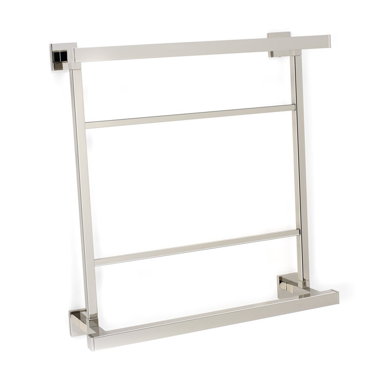 Polished Nickel Wall Mounted Towel Rack with Dual Bars