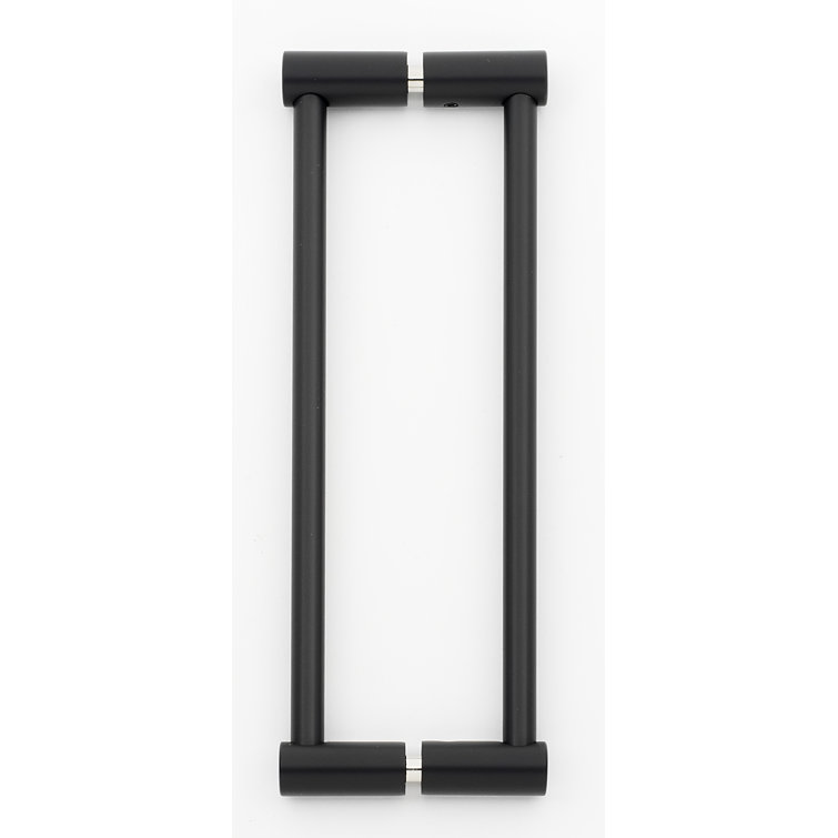 Matte Black 8" Contemporary Glass Door Pull