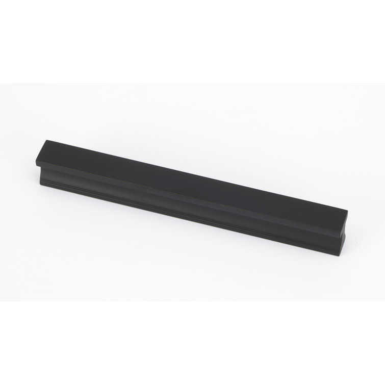 Matte Black 8" Modern Brass Finger Pull