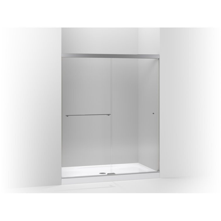 Revel Bright Polished Silver Double Sliding Shower Door