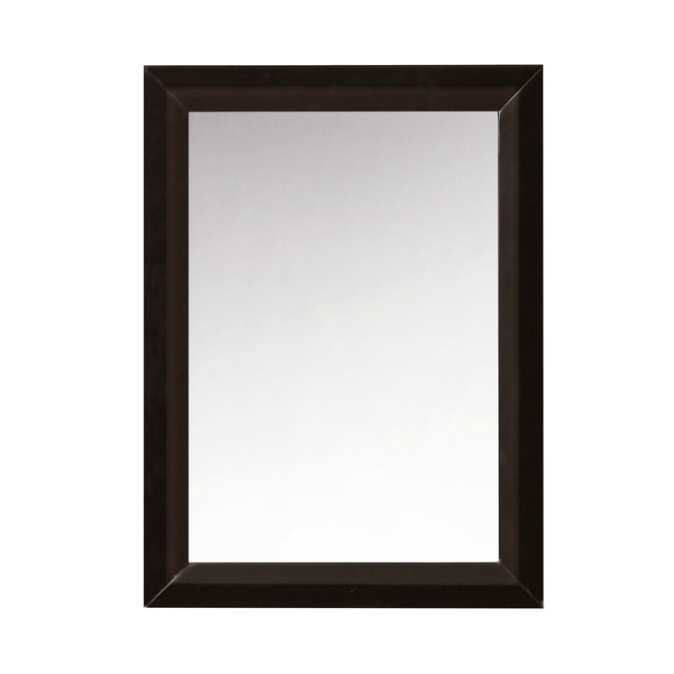 Sapphire Gray 24-Inch Solid Wood Bathroom Wall Mirror