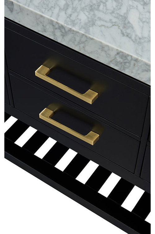 Elizabeth 48'' Black Onyx Vanity with Marble Top