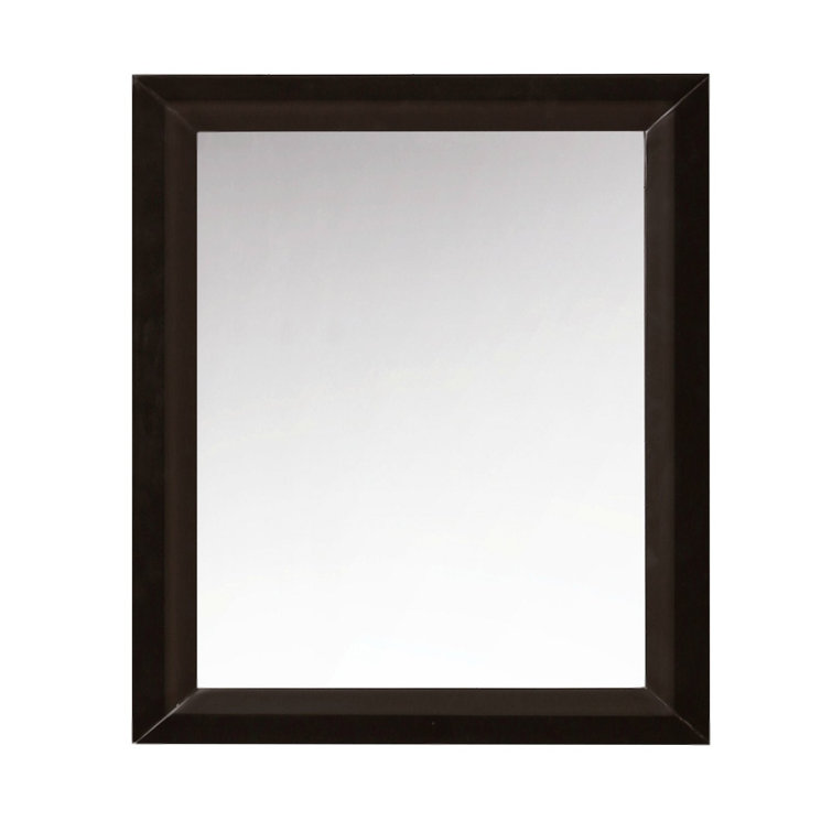 Sapphire Gray 28-Inch Rectangular Wood Bathroom Vanity Mirror