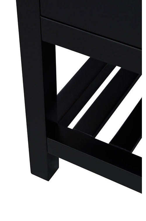 Elizabeth 48'' Black Onyx Vanity with Marble Top