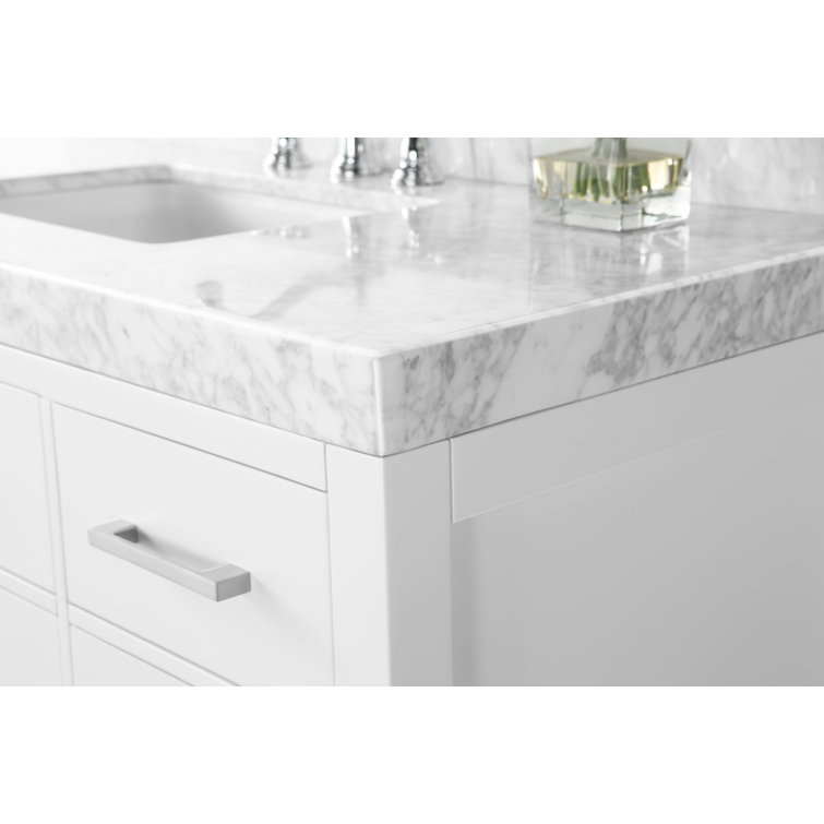 Elizabeth 48'' White Vanity with Gold Hardware
