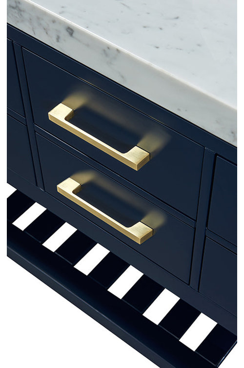 Elizabeth 48'' Heritage Blue Wood Vanity with Marble Top