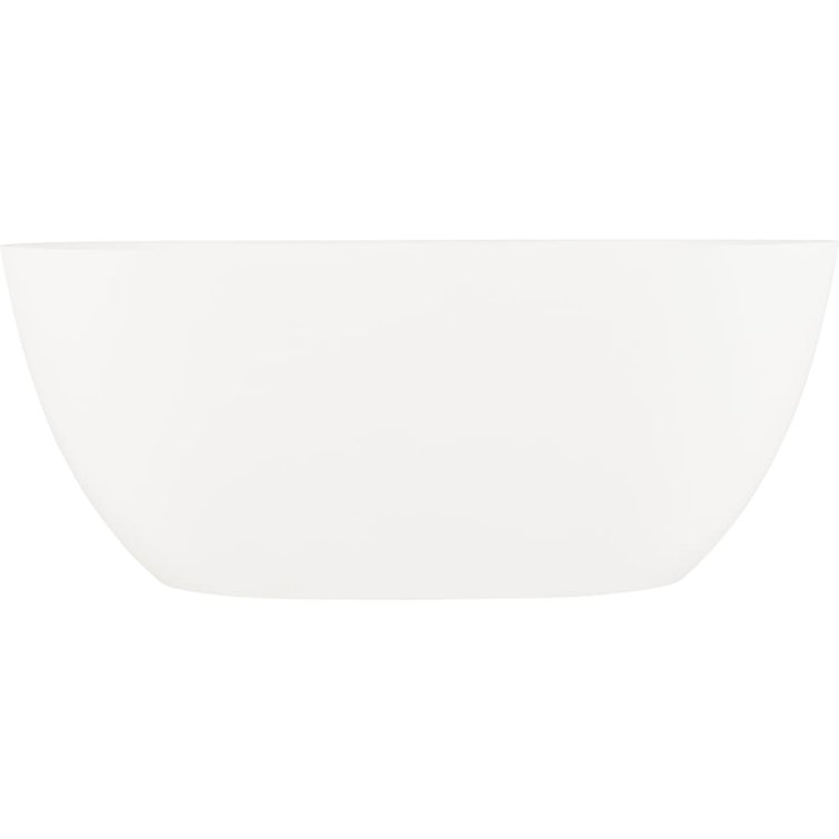 Catino 59'' White Glossy Freestanding Soaking Bathtub