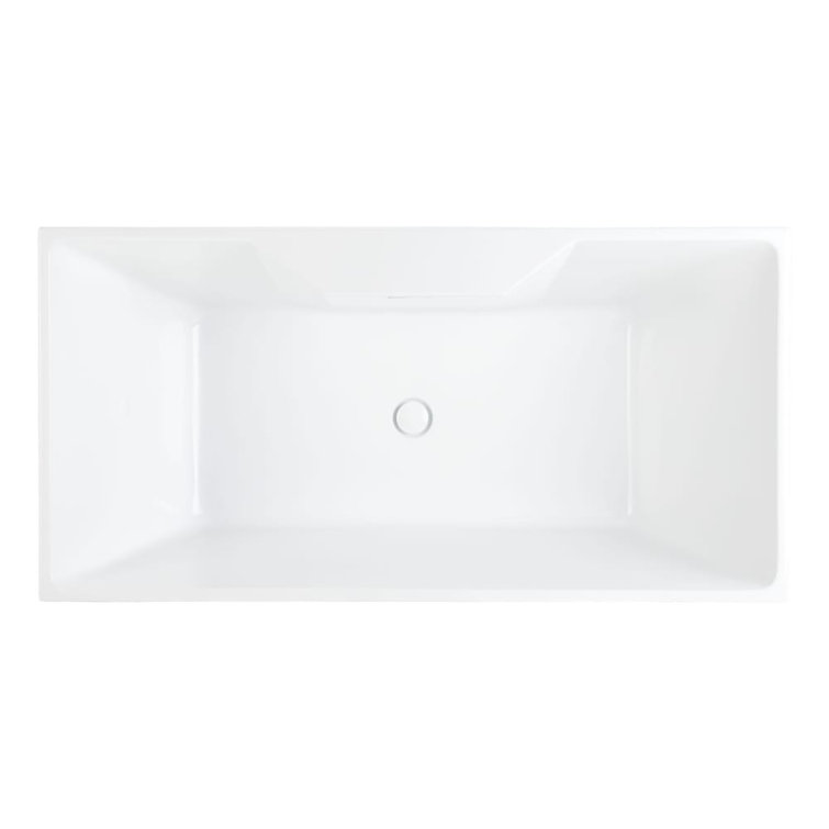 67" x 32" Freestanding Soaking Acrylic Bathtub