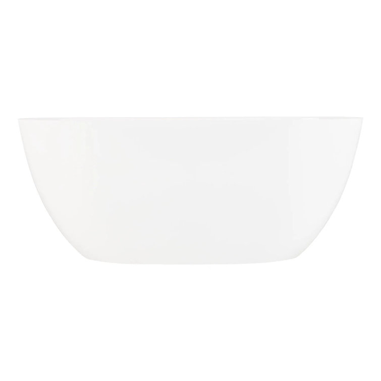 Patera 59'' White Resin Freestanding Soaking Bathtub