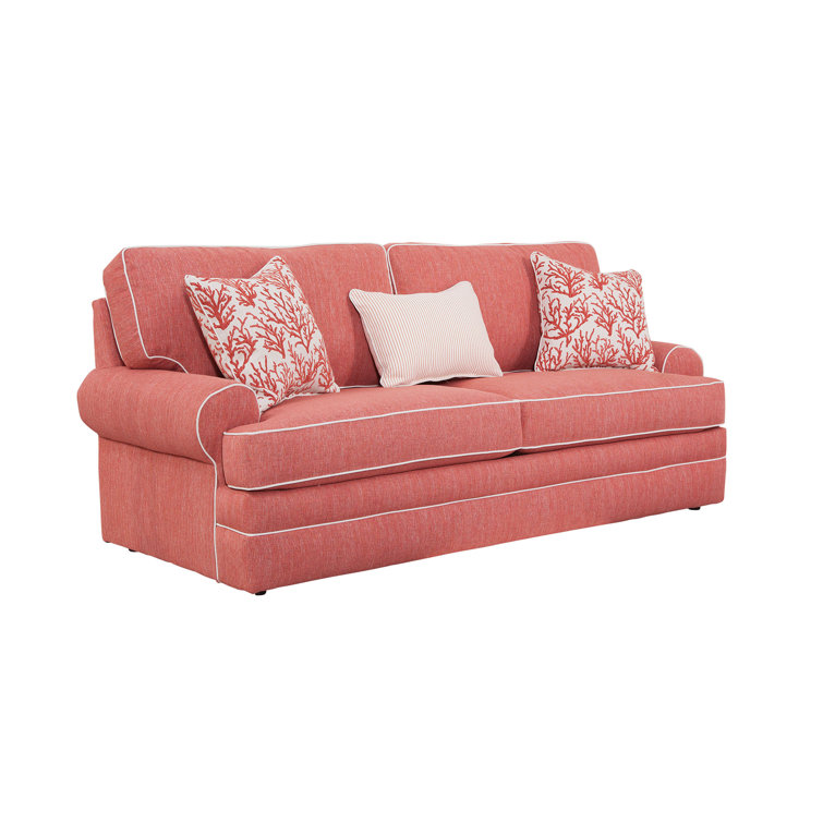 Coral Springs 90'' Brown Linen Queen Sleeper Sofa with Oak Legs