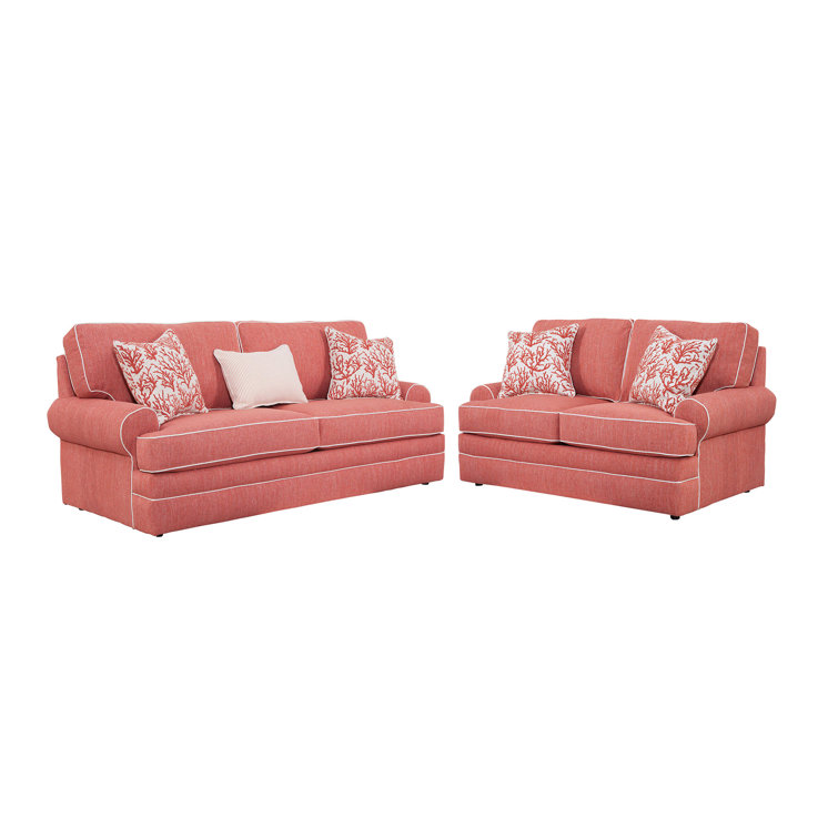 Coral Springs 90'' Brown Linen Queen Sleeper Sofa with Oak Legs