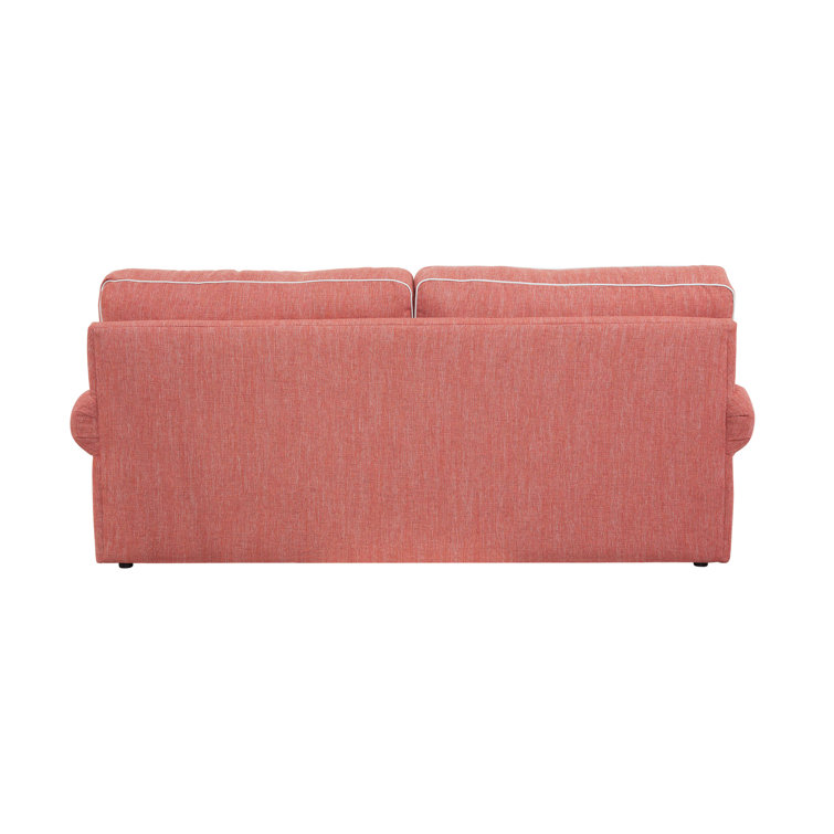 Coral Springs 90'' Brown Linen Queen Sleeper Sofa with Oak Legs