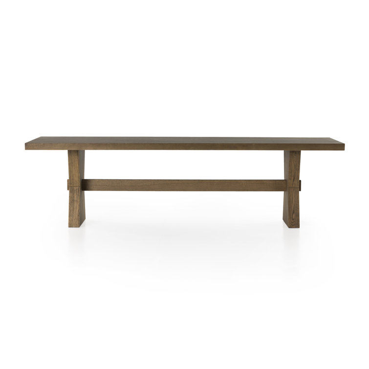 Drifted Oak Rectangular Dining Table with Bowtie Legs