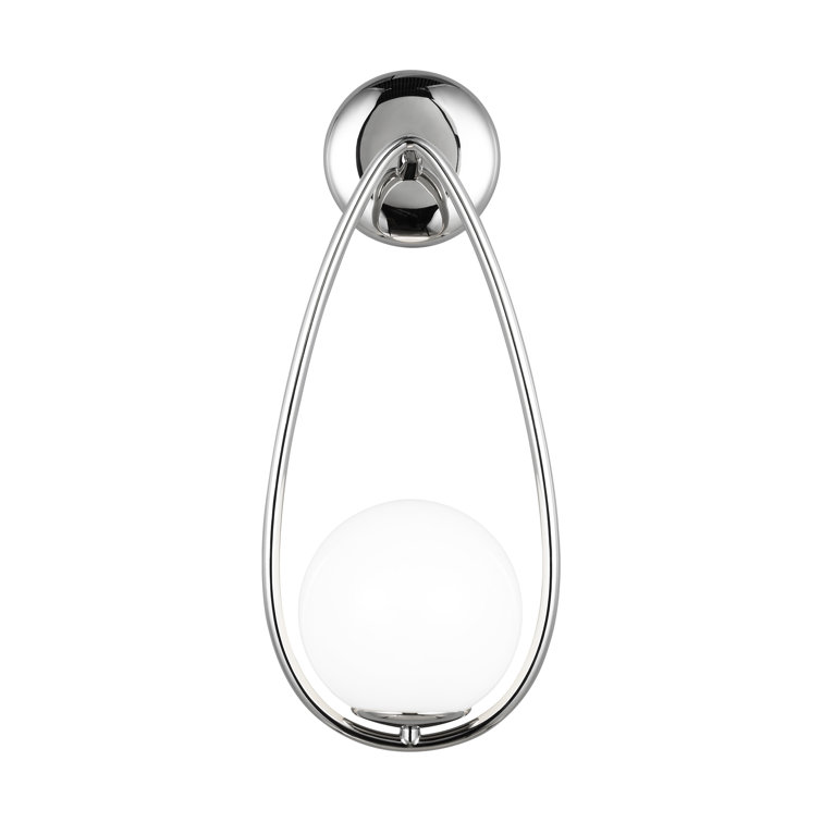 Galassia Polished Nickel 18.75" Elegant Teardrop Wall Sconce