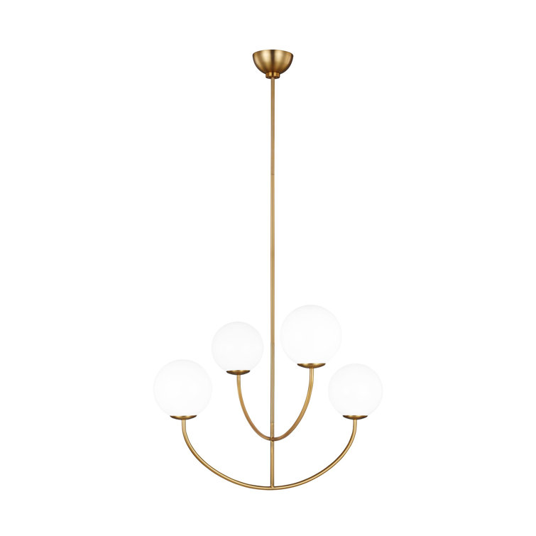 Galassia 30" Burnished Brass Four-Light Chandelier