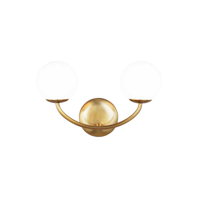 Galassia Elegant Teardrop Vanity Light in Burnished Brass